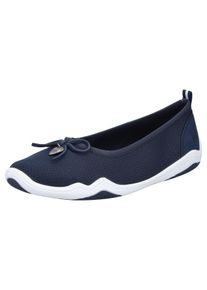 Rieker Damen Ballerina, Gr. 40, blau, Textil, Nubuklederimitat, casual, Schuhe, Slip-on Sneaker, Slipper, Schlupfschuh in veganer Verarbeitung