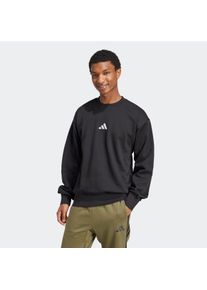 Herren Sweatshirt "M FEELCOZY SWT", schwarz-weiß, sportlich, Gr. S, adidas Sportswear, Obermaterial: 70% Baumwolle, 30% Polyester, Sweatshirts