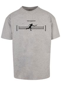 Merchcode Herren T-Shirt "Merchcode Herren Tennis Round 1 Heavy Oversized Tee", grau, casual, Gr. XXL, bedruckt, 100% Baumwolle, Shirts