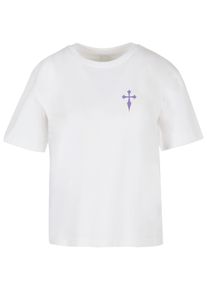 MISS TEE Herren T-Shirt "Miss Tee Damen Pearl Spider Tee", weiß, casual, Gr. XXL, bedruckt, 100% Baumwolle, Shirts