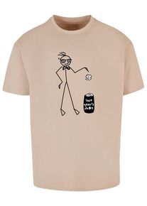 Merchcode Herren T-Shirt "Merchcode Herren Last Year Heavy Oversize Tee", braun, casual, Gr. XS, bedruckt, 100% Baumwolle, Shirts