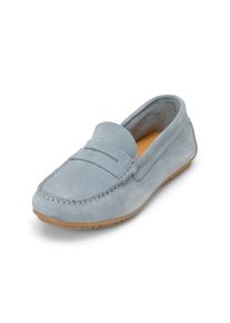 Marc O'Polo MARC O'POLO Damen Mokassin "aus Velours-Rindleder", Gr. 36, blau, Obermaterial: 100% Leder (Rind), unifarben, casual, Schuhe