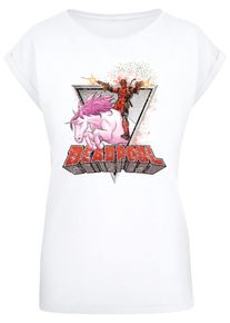 ABSOLUTE CULT Herren T-Shirt "ABSOLUTE CULT Damen Ladies Deadpool - Rides a Unicorn T-Shirt", weiß, casual, Gr. S, bedruckt, 100% Baumwolle, Shirts
