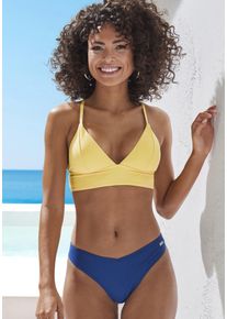 Venice Beach Damen Bikini-Hose "Lucky", blau, Gr. 34, Strukturmuster, Recycling-Polyamid, Badehosen, aus gerippter Strukturware