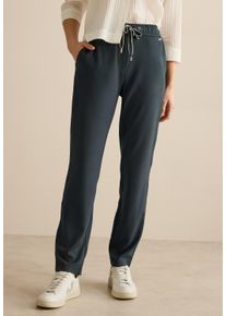 Cecil Damen Stoffhoseslate khaki, casual, Gr. XS, unifarben, Stoff, 70% Viskose, 25% Polyamid, 5% Elasthan, Hosen, Middle Waist