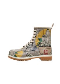 DOGO Damen Schnürboots "Boots Fragile Damen Boots / Female", Gr. 37, grau, Lederimitat, Schuhe, Vegan