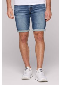 CAMP DAVID Herren Jeansshorts, blau, casual, Gr. 29, Abriebeffekte, Material: 99% Baumwolle, 1% Elasthan, Zusatz: Enthält nichttextile Teile
