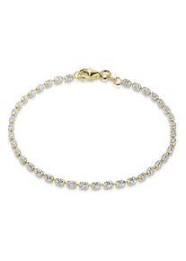 Firetti Damen Armband "Schmuck Geschenk Silber 925 Armschmuck Armkette Kugelkette", 19, Silber 925 (Sterlingsilber), gold, Silber 925