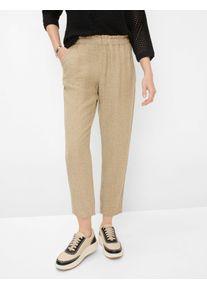 Brax Damen Culotte "Style MONA S", beige, Gr. 38, 100% Leinen, Hosen