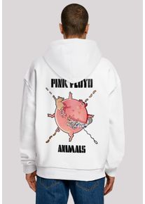 F4NT4STIC Herren Kapuzenpullover "Pink Floyd Fat Pig ANIMALS", weiß, casual, Gr. S, Obermaterial: 100% Baumwolle, Pullover, Print