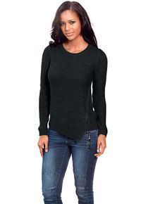 Heine Damen Rundhalspullover "Rundhals-Pullover", schwarz, Gr. 38, unifarben, 100% Polyacryl, Pullover