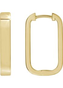Firetti Damen Paar Creolen "Schmuck Geschenk Silber 925 Ohrschmuck Ohrringe Rechteck", Silber 925 (Sterlingsilber), gold, Silber 925