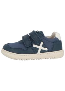 Lurchi Kinder Barfußschuh "Monti Barefoot", Gr. 30, blau, Glattleder, Textil, sportlich, Schuhe, Sneaker mit Kontrastbesatz, Größenschablone zum