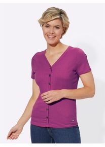 Casual Looks Damen Kurzarmshirt "Shirt", pink, Gr. 40, unifarben, 95% Viskose, 5% Elasthan, Shirts