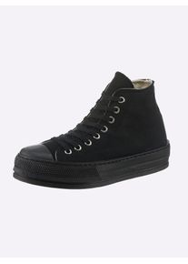 Heine Damen Sneaker, Gr. 36, schwarz, Textil, modisch, Schuhe