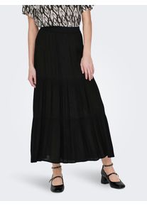 Only Damen Maxirock "ONLMIKKA LIFE LONG SKIRT WVN NOOS", schwarz, modisch, Gr. XL, unifarben, Web, Obermaterial: 100% Viskose, Röcke