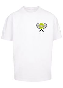 Merchcode Herren T-Shirt "Merchcode Herren Tennis Tournament Heavy Oversized Tee", weiß, casual, Gr. XXL, bedruckt, 100% Baumwolle, Shirts