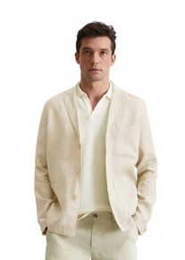 Marc O'Polo MARC O'POLO Herren Kurzjacke "aus reinem Leinen", grau, casual, Gr. M, unifarben, Obermaterial: 100% Leinen, Jacken