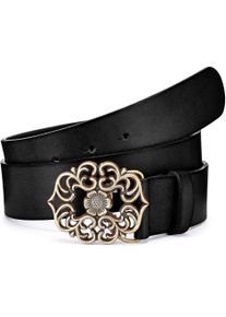 Lascana Damen Hüftgürtel "Ledergürtel", gold, casual,modisch, Gr. 90, Rindsleder, Gürtel, Gürtel mit Metallschließe, Hosengürtel, Jeansgürtel