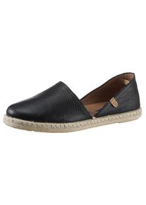 VERBENAS Damen Espadrille "Carmen Nucleo", Gr. 35, schwarz, Leder, klassisch, Schuhe, Sommerschuh, Schlupfschuh, Slipper, Loafer zum Schlupfen
