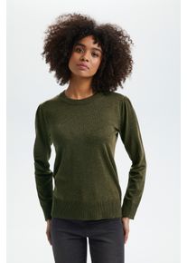 Saint Tropez Damen Rundhalspullover "MilaSZ", grün, modisch, Gr. XS, meliert, Strick, Obermaterial: 80% Viskose, 20% Polyamid, Pullover