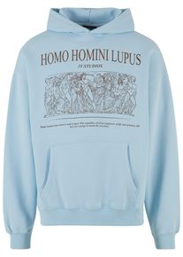 2Y STUDIOS Herren Kapuzensweatshirt "2Y Studios Herren 2Y Homini Oversize Hoodie", blau, Gr. L, bedruckt, 70% Baumwolle, 30% Polyester, Sweatshirts
