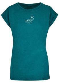 Merchcode Herren T-Shirt "Merchcode Damen Ladies Spring - Vibes T-Shirt", blau, casual, Gr. 4XL, bedruckt, 100% Baumwolle, Shirts