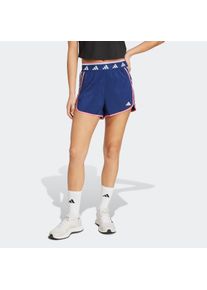 Damen Shorts "HYGLM WV SHO Q2"dunkelblau, weiß, pink fusion, sportlich, Gr. S, adidas Performance, Obermaterial: 100% Polyester, Hosen