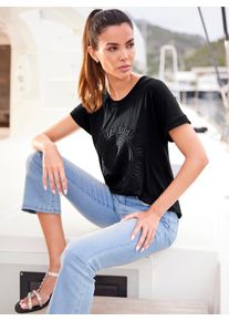 Heine Damen T-Shirt "Shirt", schwarz, Gr. 40, unifarben, 95% Viskose, 5% Elasthan, Shirts