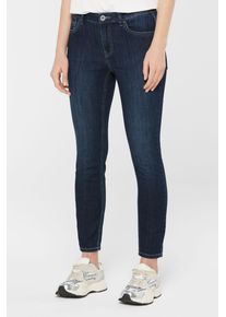 Damen Slim-fit-Jeans, blau, casual, Gr. 26, SENSES.THE LABEL, Abriebeffekte, Material: 78% Baumwolle, 21% Polyester, 1% Elasthan, Jeans, mit