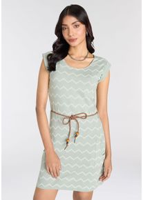 Kangaroos Damen Jerseykleid, grün, casual, Gr. 34, bedruckt, gemustert, Jersey, Obermaterial: 100% Baumwolle, Kleider, mit Alloverprint