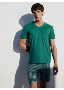 Calida Herren Shorty "Relax Imprint 5", Gr. Spond grün, Single Jersey, Obermaterial: 100% Baumwolle, casual, Homewear-Sets