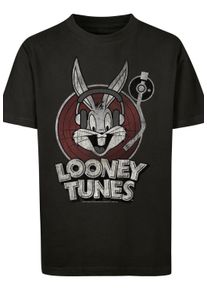 F4NT4STIC Jungen Kurzarmshirt "F4NT4STIC Kinder Looney Tunes Bugs Bunny with Kids Basic Tee", schwarz, casual, Gr. 134, unifarben, 100% Baumwolle,