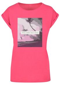 Merchcode Herren T-Shirt "Merchcode Damen Ladies Summer - Every summer has a story T-Shirt", pink, casual, Gr. S, bedruckt, 100% Baumwolle, Shirts