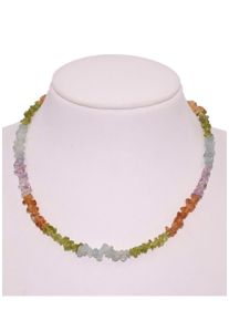 Firetti Damen Collier "Schmuck Geschenk Halsschmuck Halskette Edelstein Farbstein Peridot", Messing, L: 50cm B: 6mm, bunt, Messing, B:6mm,