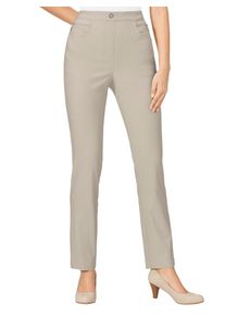 Classic Basics Damen Stretch-Hose, beige, Gr. 46, unifarben, 72% Viskose, 25% Polyamid, 3% Elasthan, Hosen