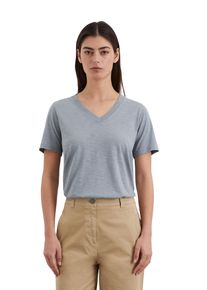 Marc O'Polo MARC O'POLO Damen T-Shirt "aus Baumwolle-Viskose-Mix"nordic sea, Basic, Gr. XL, unifarben, Obermaterial: 52% Baumwolle, 48% Viskose, Shirts