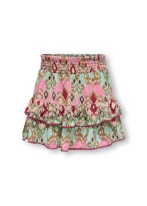KIDS Only Mädchen Sommerrock "KOGGLOW LIFE TAPED EDGE SKORT AOP WVN", grau, modisch, Gr. 140, bedruckt, Jersey, Obermaterial: 100% Viskose, Röcke