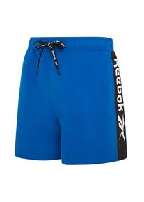 Reebok Herren Badeshorts "Clayton", blau, sportlich, Gr. XL, unifarben, Microfaser, Polyester, Badehosen, mit Kordeln