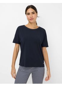 Brax Damen Kurzarmshirt "Style CAELEN", blau, Gr. 38, 47% Baumwolle, 47% Modal, 6% Elasthan, Shirts