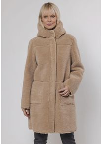 Rino & Pelle RINO & PELLE Damen Kurzmantel, beige, casual, Gr. 42, unifarben, Doubleface, Obermaterial: 100% Polyester. Futter: 100% Polyester, Mäntel, mit