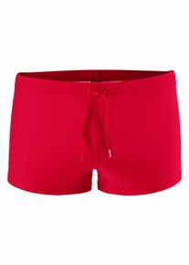 Bench. Herren Boxer-Badehose, rot, Gr. 4, unifarben, Polyamid, Badehosen, mit Logodruck
