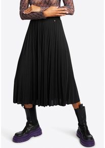 RICHROYAL Damen Plisseerock, schwarz, feminin, Gr. 34, Web, Obermaterial: 95% Polyester, 5% Elasthan, Röcke, mit elastischem Bund