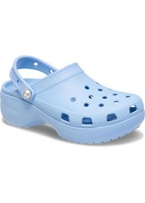 Crocs Damen Clog "Classic Platform Pearl Clog", Gr. 41, blau, Croslite, casual, Schuhe, Plateaschuh, Sandale mit Zierperlen