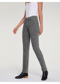 Heine Damen Cordhose, grau, Gr. 17, unifarben, 98% Baumwolle, 2% Elasthan, Hosen