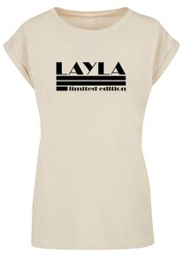 Merchcode Herren T-Shirt "Merchcode Damen Ladies Layla - Limited Edition T-Shirt", beige, casual, Gr. XL, unifarben, 100% Baumwolle, Shirts