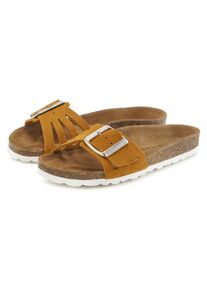 ELBSAND Damen Pantolette "Sandale", Gr. 42, braun, Obermaterial: 100% Rindsleder. Decksohle: 100% Rindsleder. Laufsohle: 100% Synthetik, unifarben,