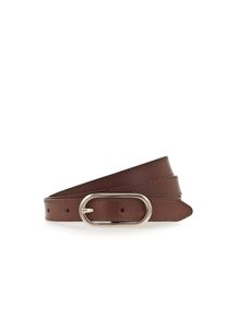 Tamaris Damen Ledergürtel, braun, casual,feminin,modisch, Gr. 80, unifarben, Rindsleder, Gürtel, Schmale Schließe, leicht genarbte Oberfläche, 2 cm