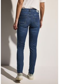 Cecil Damen Slim-fit-Jeans, blau, casual, Gr. 36, unifarben, Jeans, 78% Baumwolle, 20% Polyester, 2% Elasthan, Jeans, High Waist