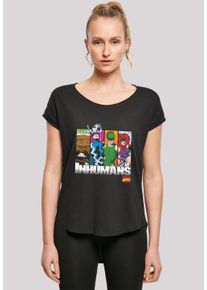 F4NT4STIC Damen T-Shirt "Marvel Inhumans", schwarz, casual, Gr. S, Obermaterial: 100% Baumwolle, Shirts, Damen,Premium Merch,Lang,Longshirt,Logo Print